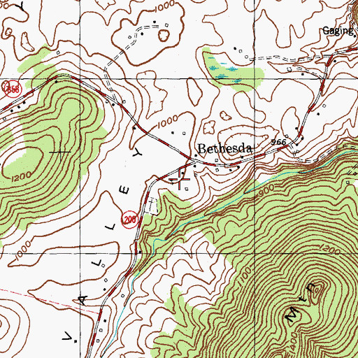 Topographic Map of Bethesda School (historical), KY