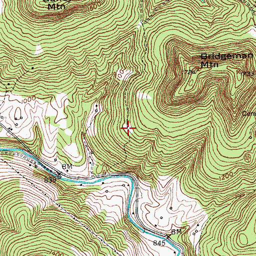 Topographic Map of Bills Bluff, KY