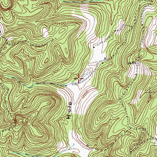Topographic Map of Blue Hole, KY