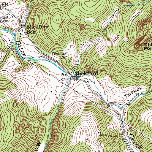 Topographic Map of Browns Mill (historical), KY