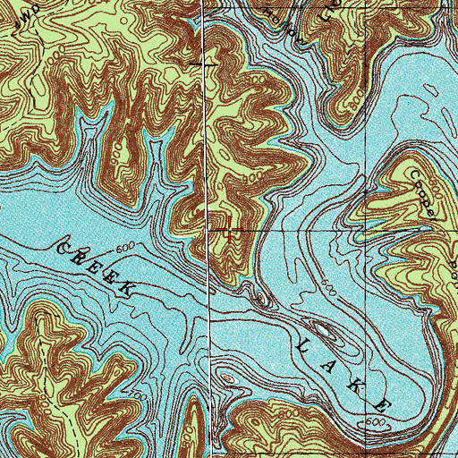 Topographic Map of Buffalo Ridge, KY