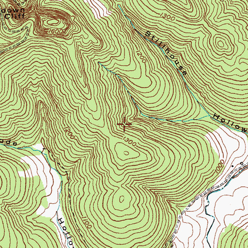 Topographic Map of Burnett Ridge, KY