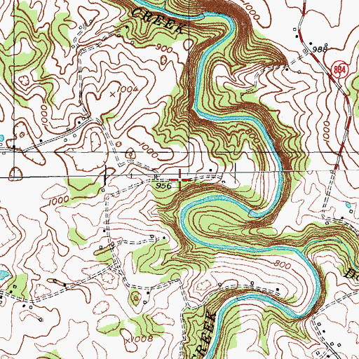 Topographic Map of Carey Cemetery, KY