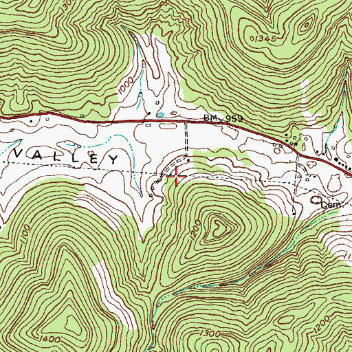 Topographic Map of Clark Lewis Cemetery, KY