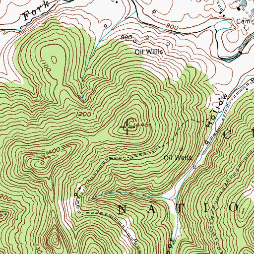 Topographic Map of Cotton Patch, KY