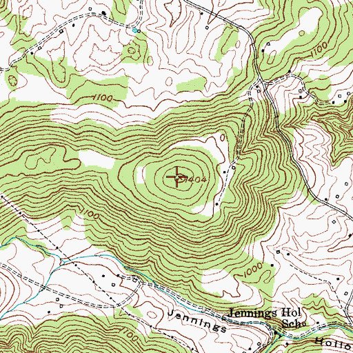 Topographic Map of Covey Cemetery, KY