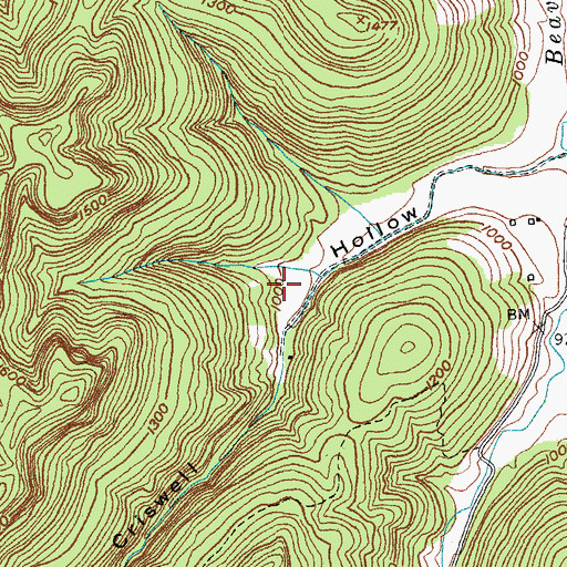 Topographic Map of Criswell Graveyard, KY