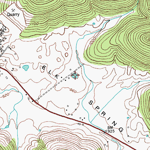 Topographic Map of Cross Pond, KY