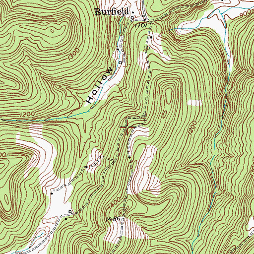 Topographic Map of Dee West Cemetery, KY