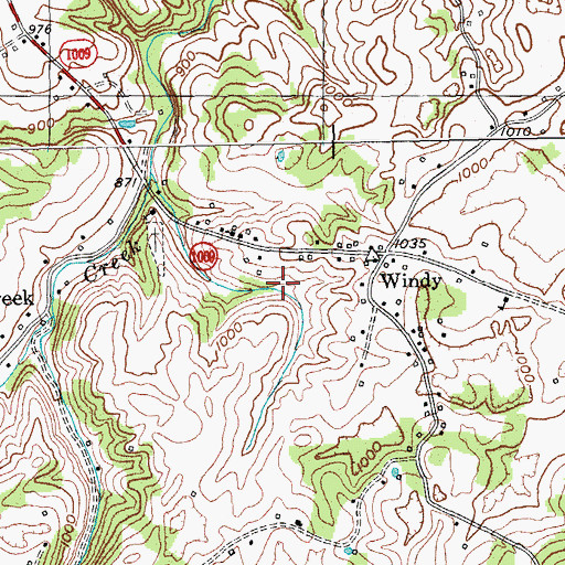 Topographic Map of Devils Kitchen, KY