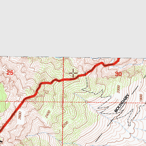 Topographic Map of Big Ram Mine, CA