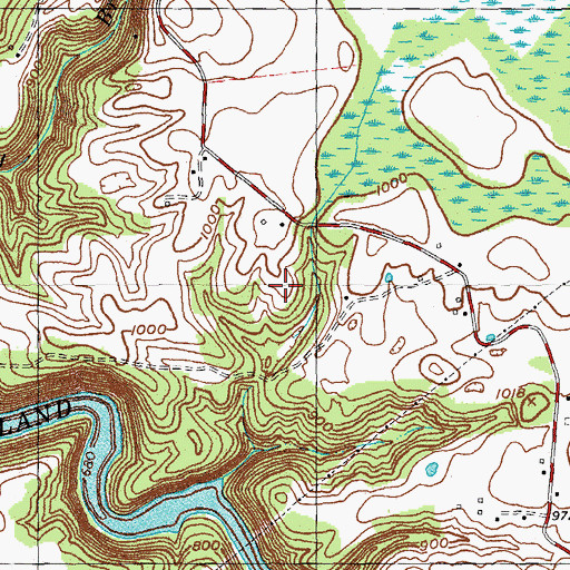 Topographic Map of Ditch Mill (historical), KY