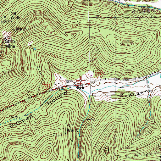 Topographic Map of Dodson-Ross Cemetery, KY