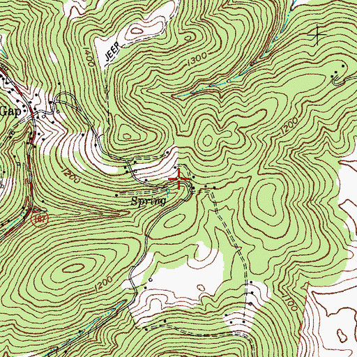 Topographic Map of Doublehead Spring, KY
