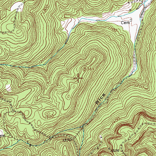 Topographic Map of Doublehead Springs, KY