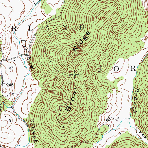 Topographic Map of Duncan Gap, KY