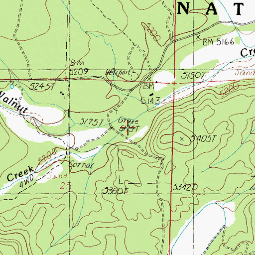 Topographic Map of Apache Creek, AZ