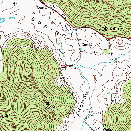 Topographic Map of Elk Spring, KY