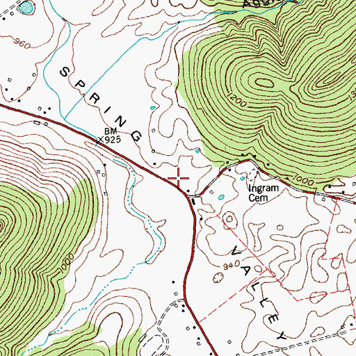 Topographic Map of Elk Spring, KY