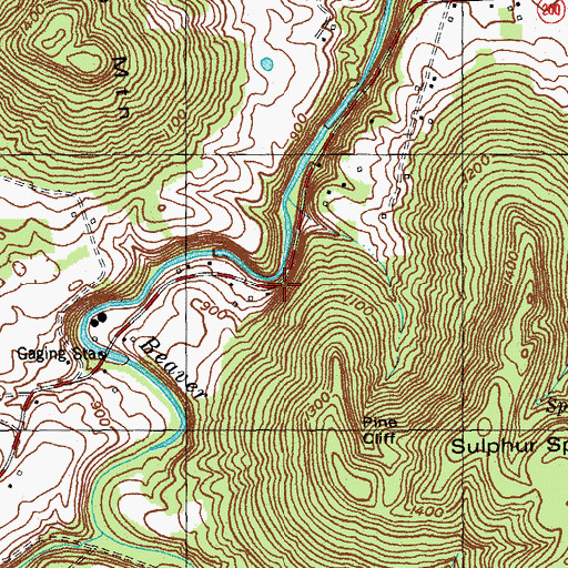 Topographic Map of Flat Springs, KY