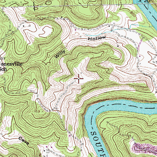 Topographic Map of Flosie Post Office (historical), KY