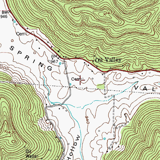 Topographic Map of Foster Cemetery, KY