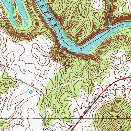 Topographic Map of Frances Southwood Cemetery, KY