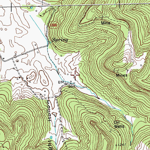Topographic Map of Frank Cemetery, KY