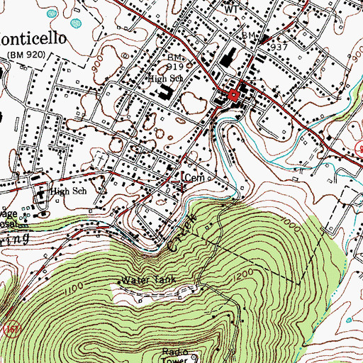 Topographic Map of Frisby Cemetery, KY
