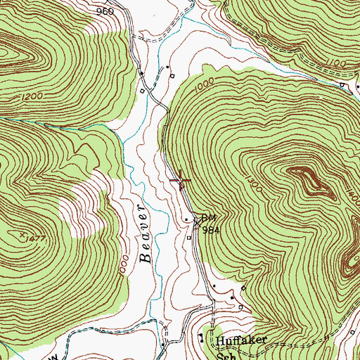 Topographic Map of Frost Cemetery, KY