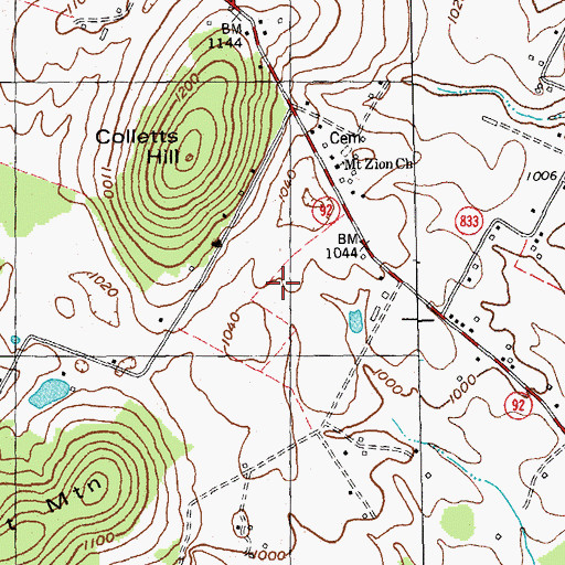 Topographic Map of George Morris Cemetery, KY