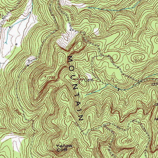 Topographic Map of Goff Mill (historical), KY