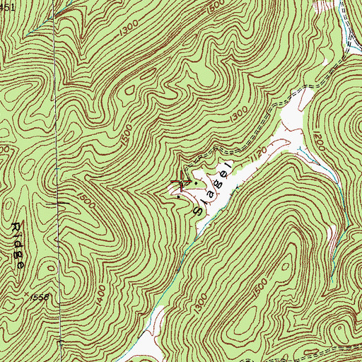 Topographic Map of Gophertown School (historical), KY