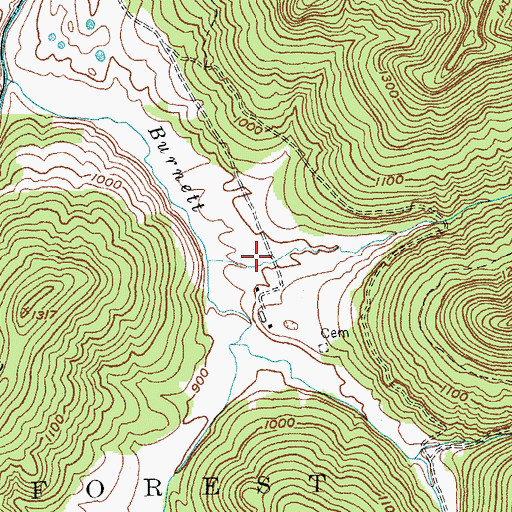 Topographic Map of Griff Hollow, KY