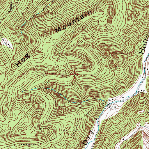 Topographic Map of Gum Pond Cliff, KY