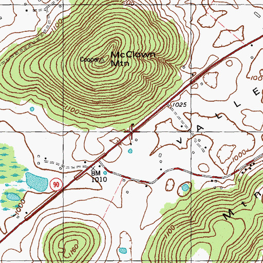 Topographic Map of Hall Valley School (historical), KY