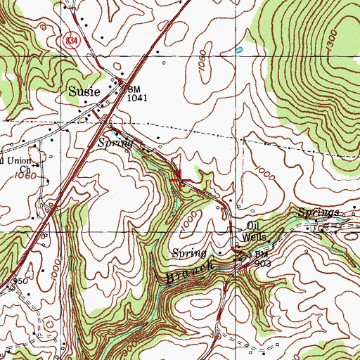 Topographic Map of Hanging Rock, KY