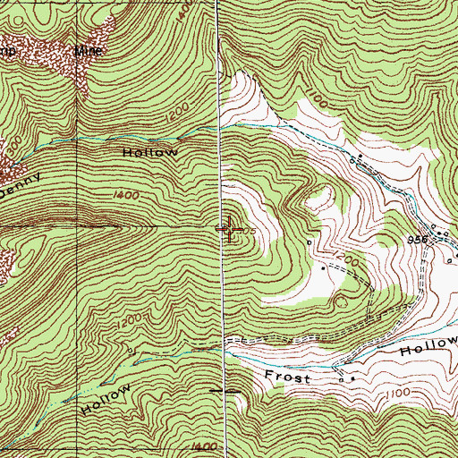 Topographic Map of Hicks Mountain, KY