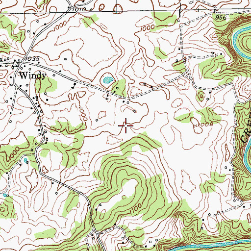 Topographic Map of Hicks-Harmon Cemetery, KY