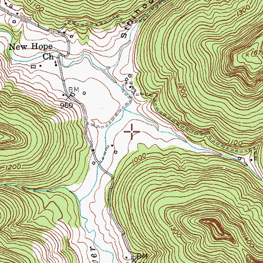 Topographic Map of Hucaby-Eaton Cemetery, KY