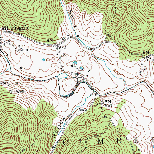 Topographic Map of J S Phipps Cemetery, KY