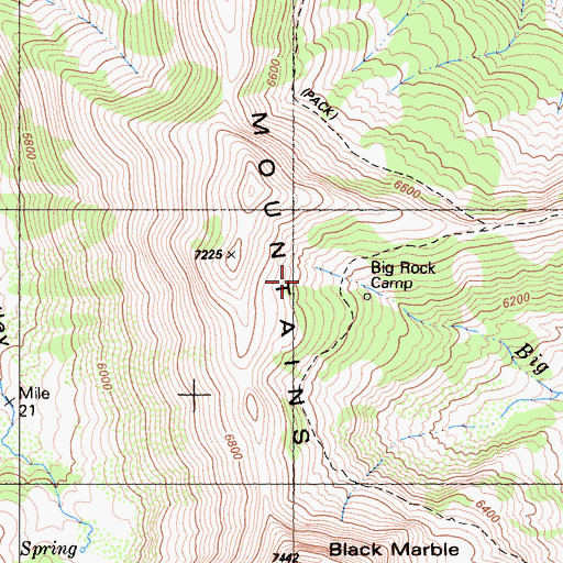 Topographic Map of Big Rock Camp, CA