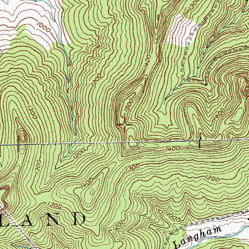 Topographic Map of Jim Brown Gap, KY