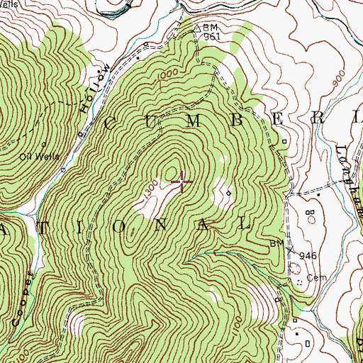 Topographic Map of Jim Phipps Ridge, KY