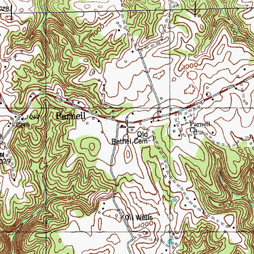 Topographic Map of Kelsay Mills, KY