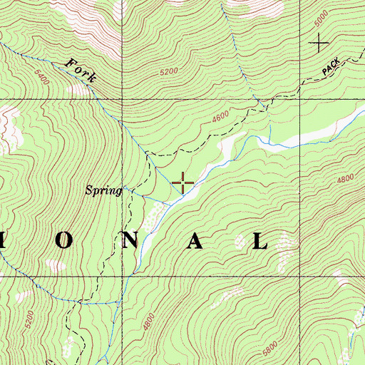 Topographic Map of Big Rock Fork, CA