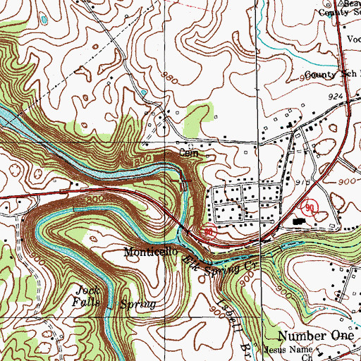 Topographic Map of Lynch Ford, KY