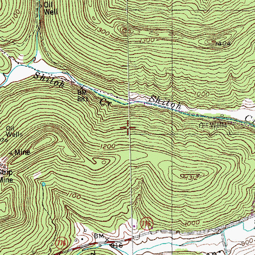 Topographic Map of Mack Lair Cemetery, KY