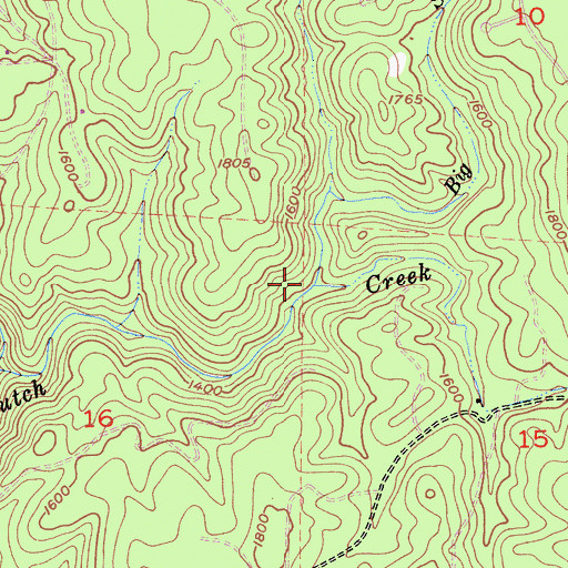 Topographic Map of Big Sailor Creek, CA