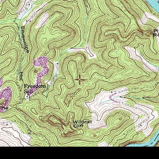 Topographic Map of Maxwell Cemetery, KY